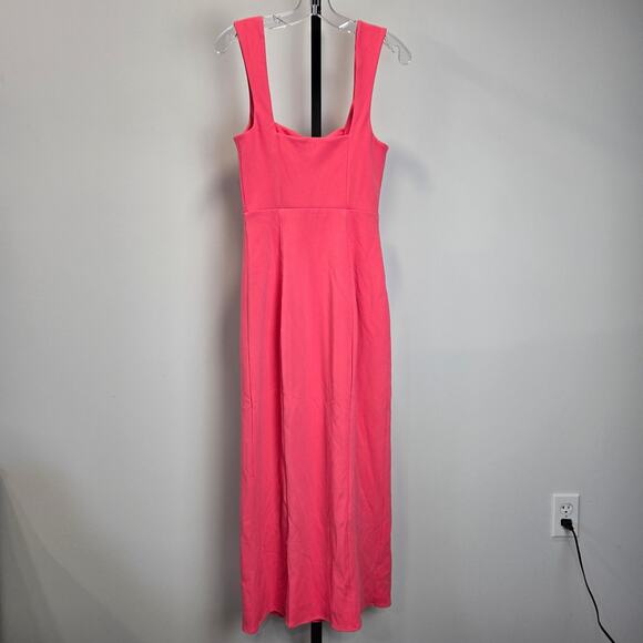 NWT Show Me Your Mumu Eden Midi Dress Flamingo Pink Crepe Preppy Event Small - Picture 5 of 8